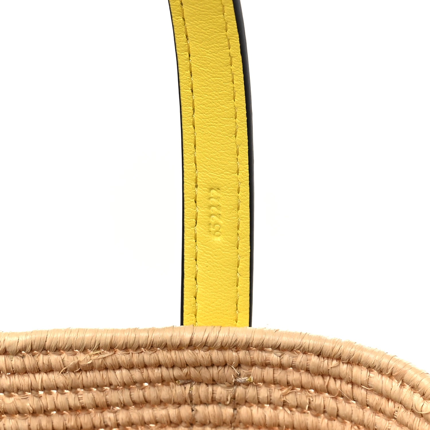 Loewe Raffia Square Mini Anagram Basket Tote Bag Natural Yellow 7 of 9