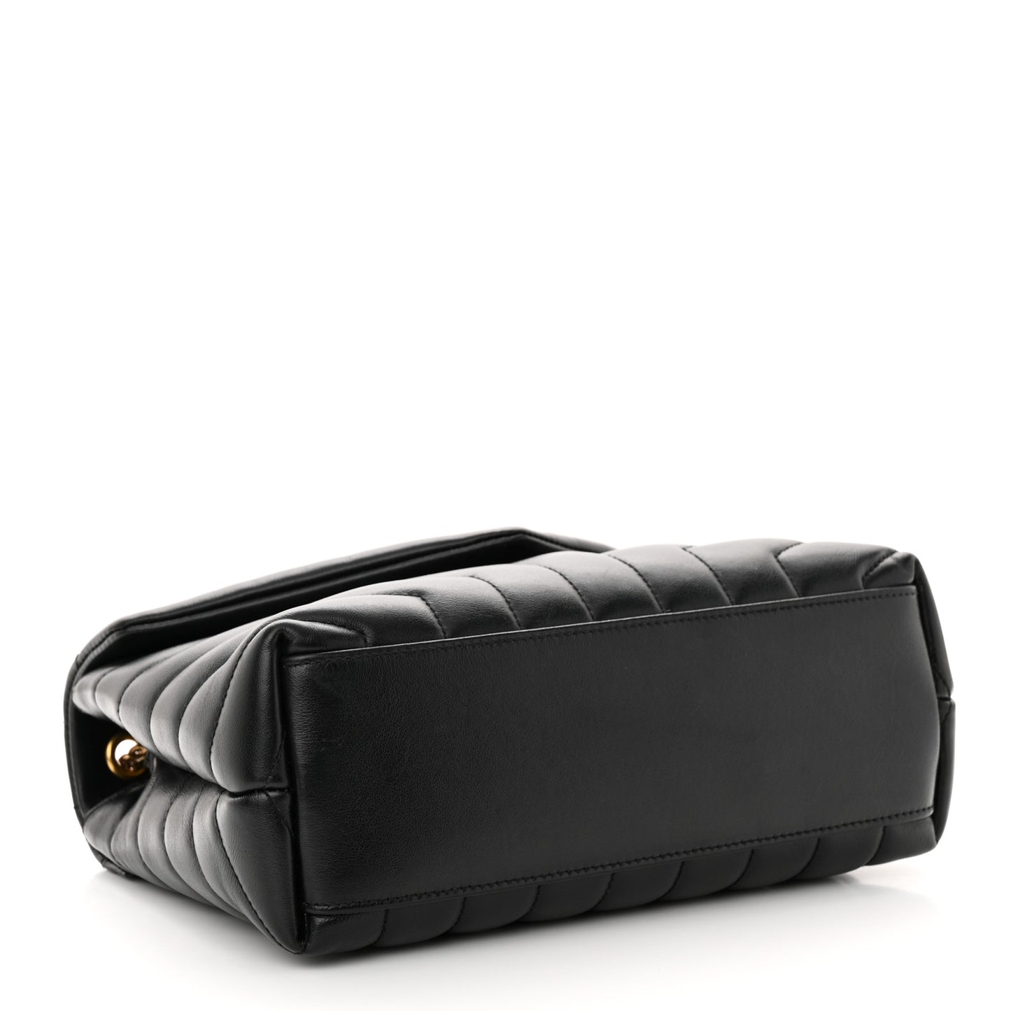 Calfskin Y Quilted Monogram Small Loulou Chain Satchel Black