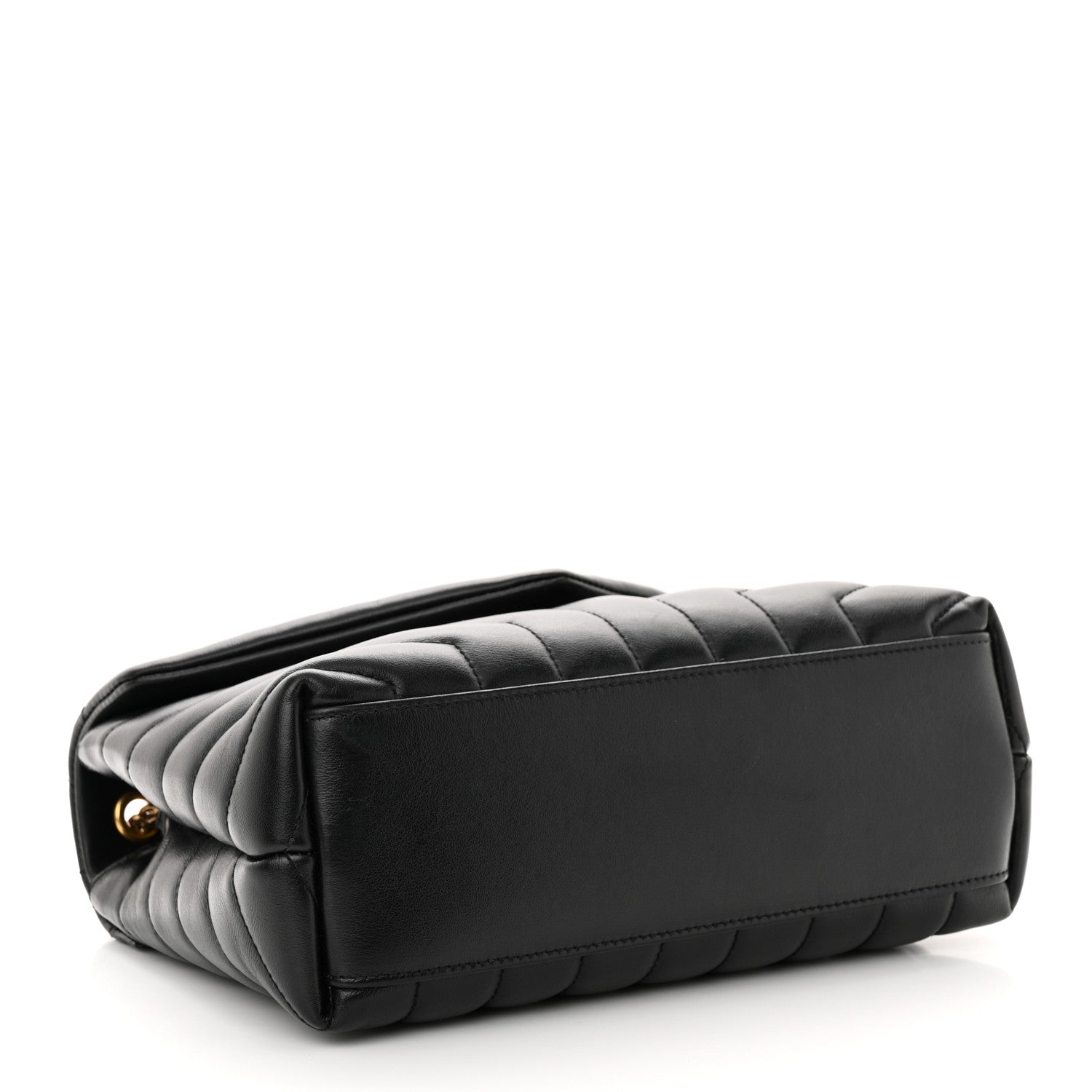 Saint Laurent Calfskin Y Quilted Monogram Small Loulou Chain Satchel Black 4 of 13
