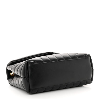 Saint Laurent Calfskin Y Quilted Monogram Small Loulou Chain Satchel Black 4 of 13