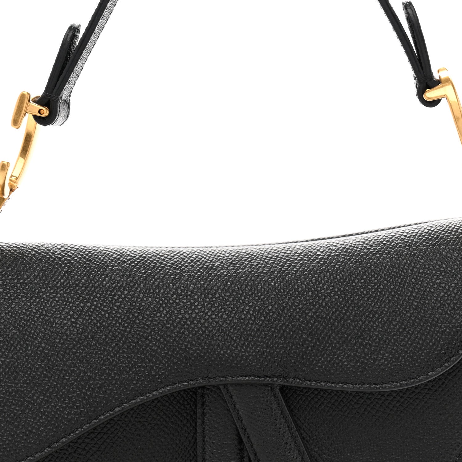 Christian Dior Grained Calfskin Mini Saddle Bag Black 8 of 11