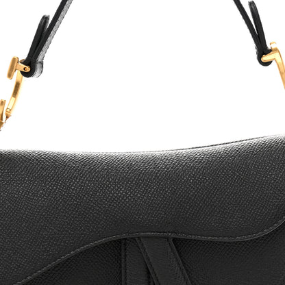 Christian Dior Grained Calfskin Mini Saddle Bag Black 8 of 11