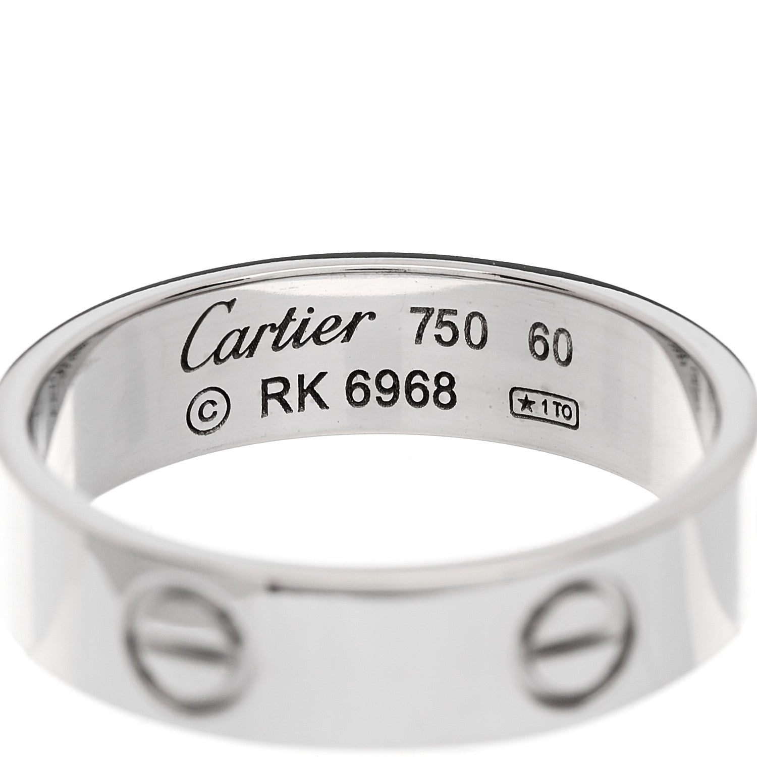 Cartier 18K White Gold 5.5mm LOVE Ring 60 9 4 of 4