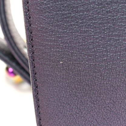 Chanel Iridescent Goatskin Quilted Medium Boy Flap Purple 10 of 12
