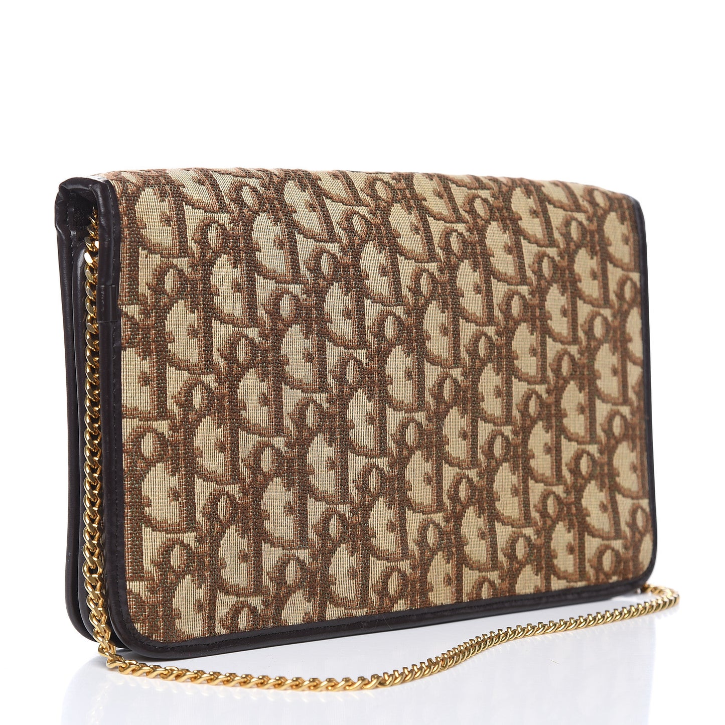Monogram Chain Flap Brown