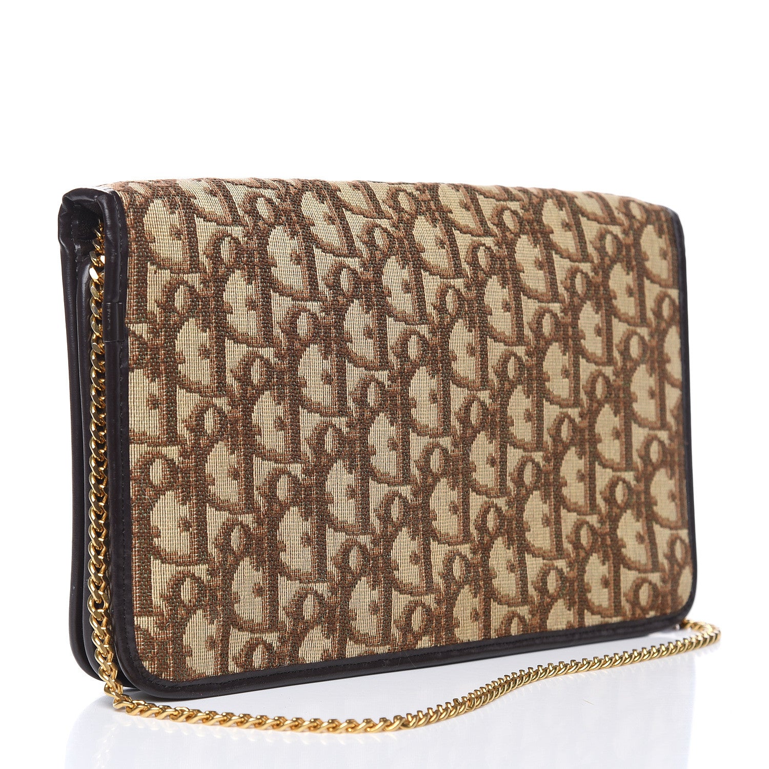 Christian Dior Monogram Chain Flap Brown 3 of 12