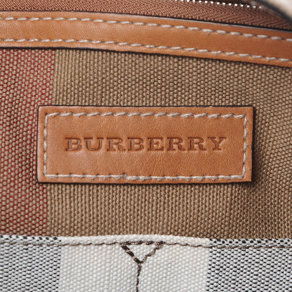Burberry Canvas Mega Check Medium Ashby Hobo Saddle Brown 7 of 9