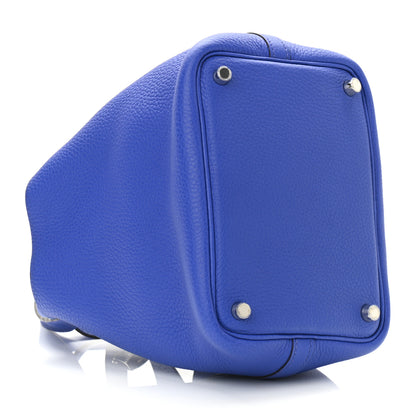 Hermes Taurillon Clemence Picotin Lock 18 PM Bleu Electrique 4 of 10