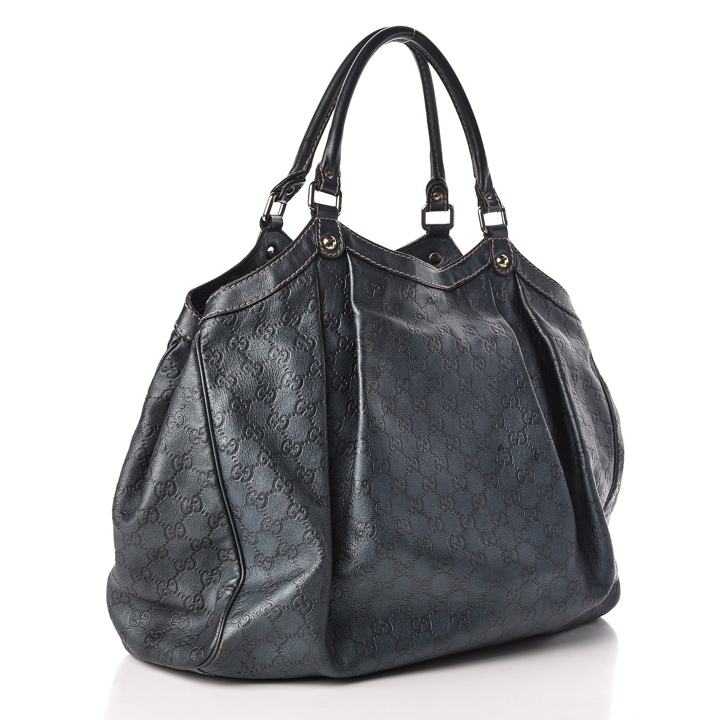 Metallic Guccissima Large Sukey Tote