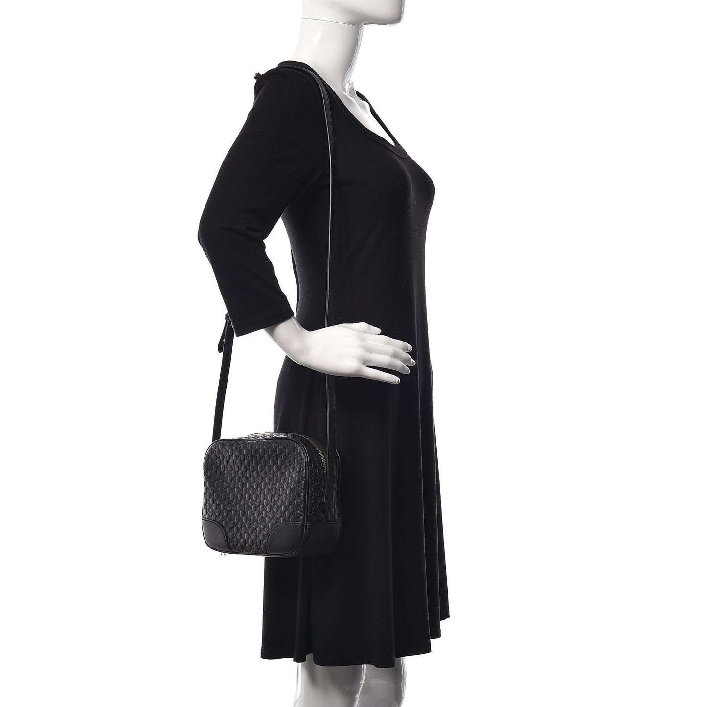 Microguccissima Mini Bree Messenger Bag Black