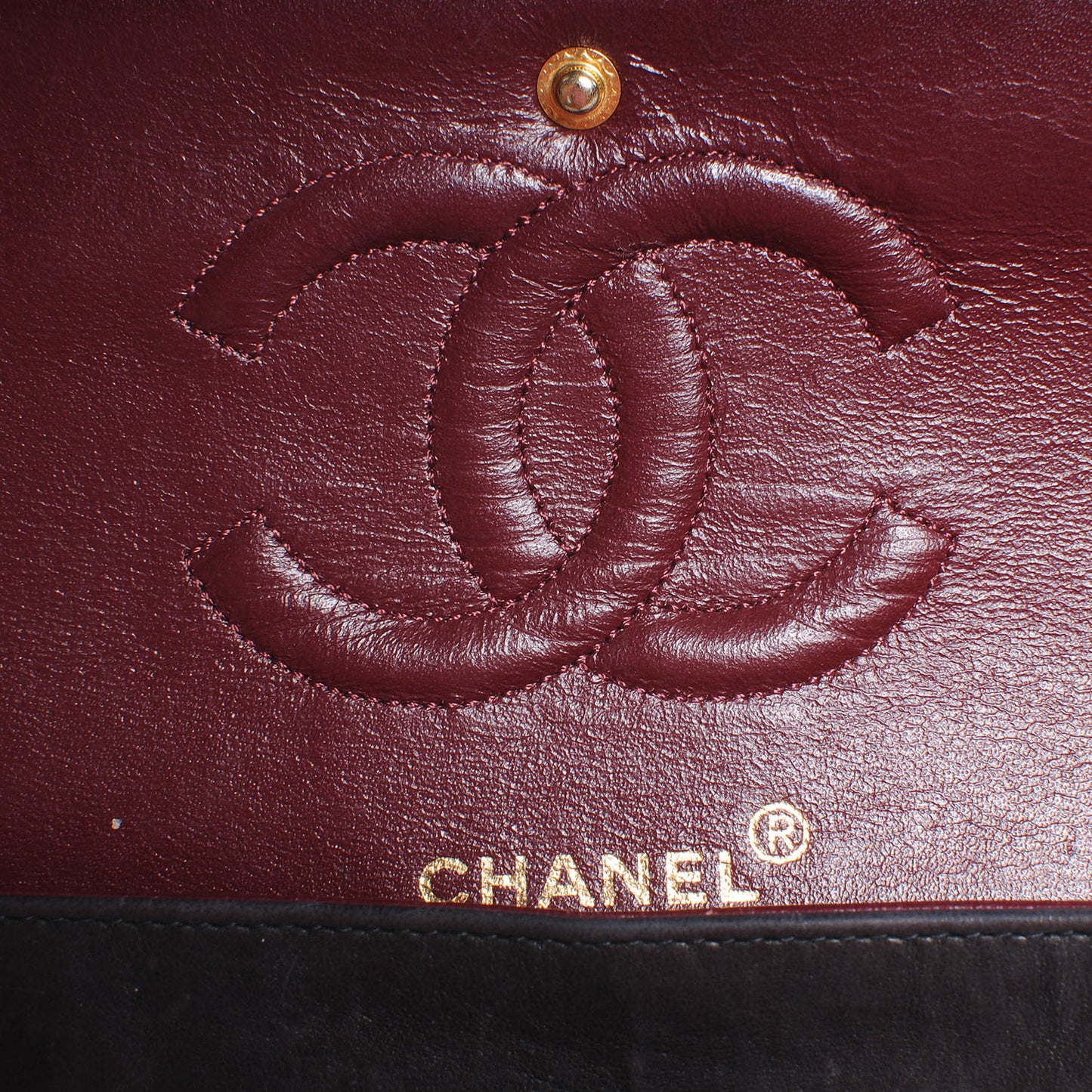 Lambskin Medium Double Flap Black