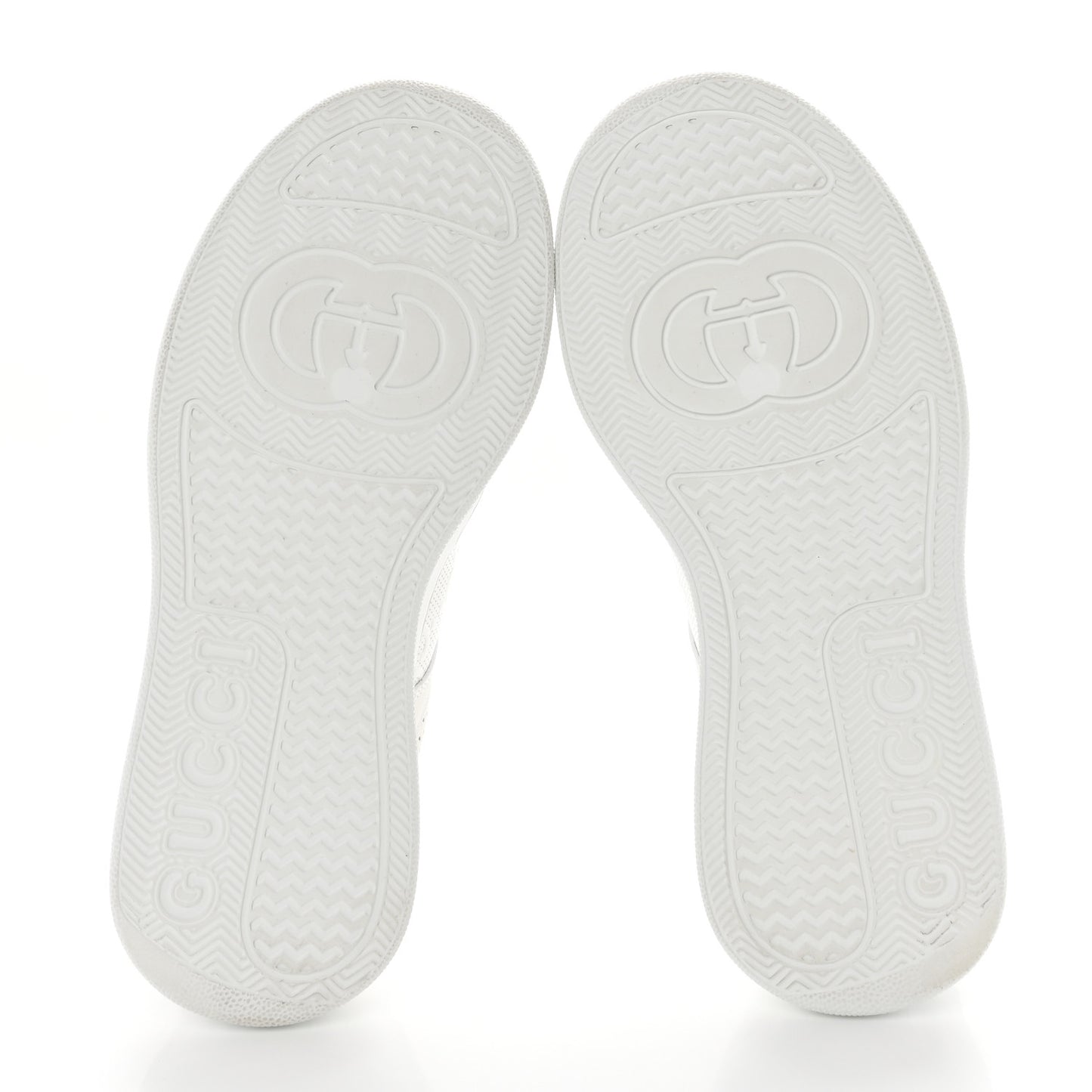 Calfskin GG Tennis Embossed Perforated Womens Platform 55mm Sneakers 38.5 Great White