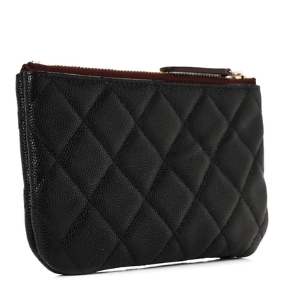 Chanel Caviar Quilted Small Cosmetic Case Black 3 of 9