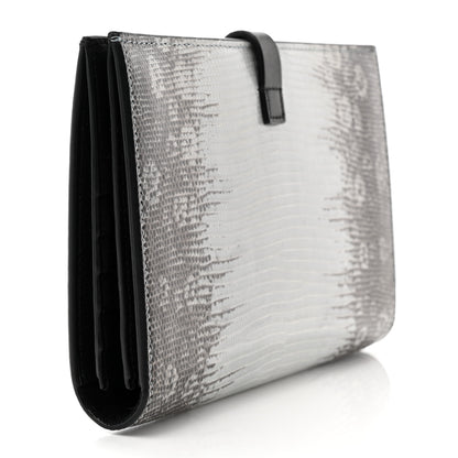 Celine Lizard Calfskin Large Multifunction Strap Wallet Natural 3 of 10