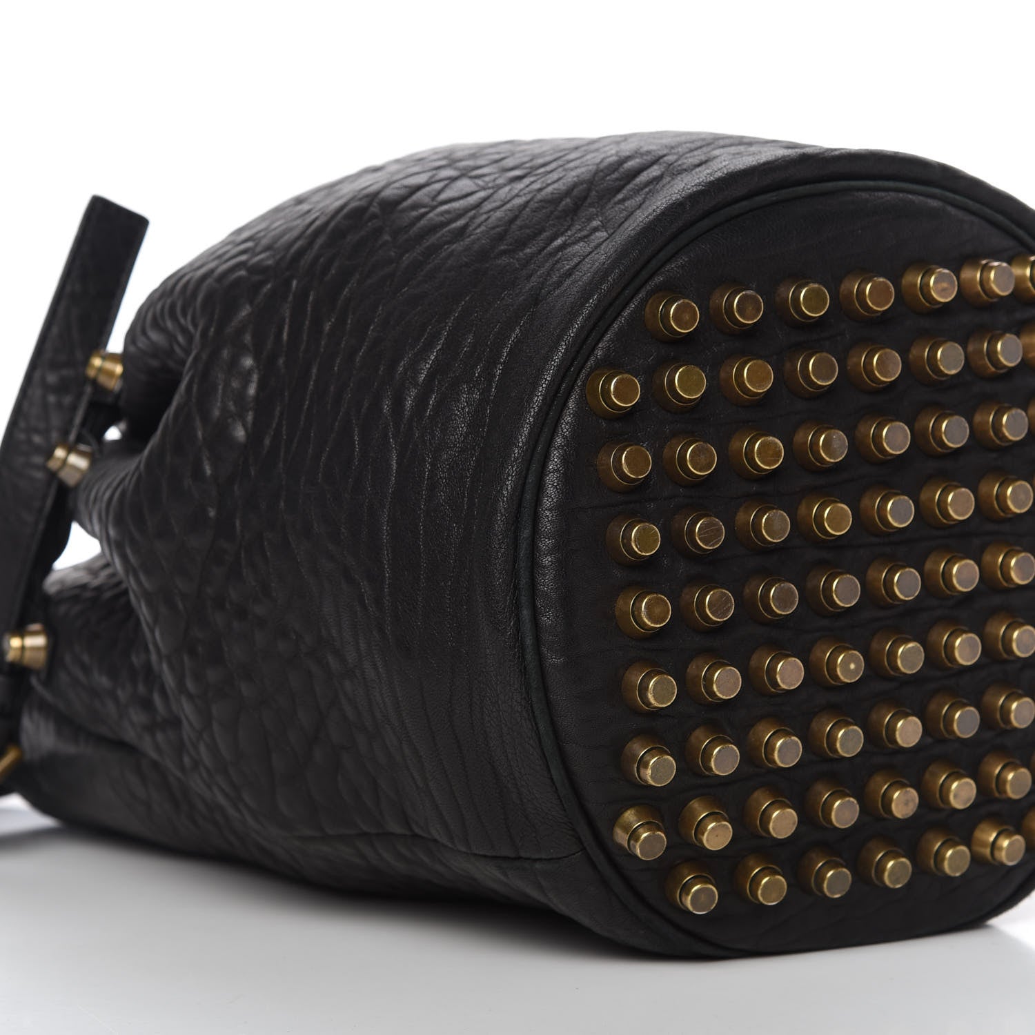 Alexander Wang Pebbled Lambskin Diego Bucket Bag Black Antique Brass Hardware 10 of 11
