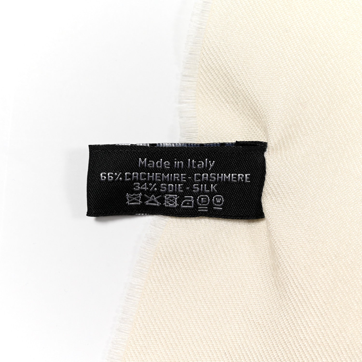 Chanel Cashmere Silk CC Fringe Scarf White Pink Blue 4 of 4