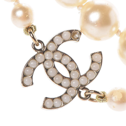 Chanel Pearl CC Long Necklace Gold 4 of 9