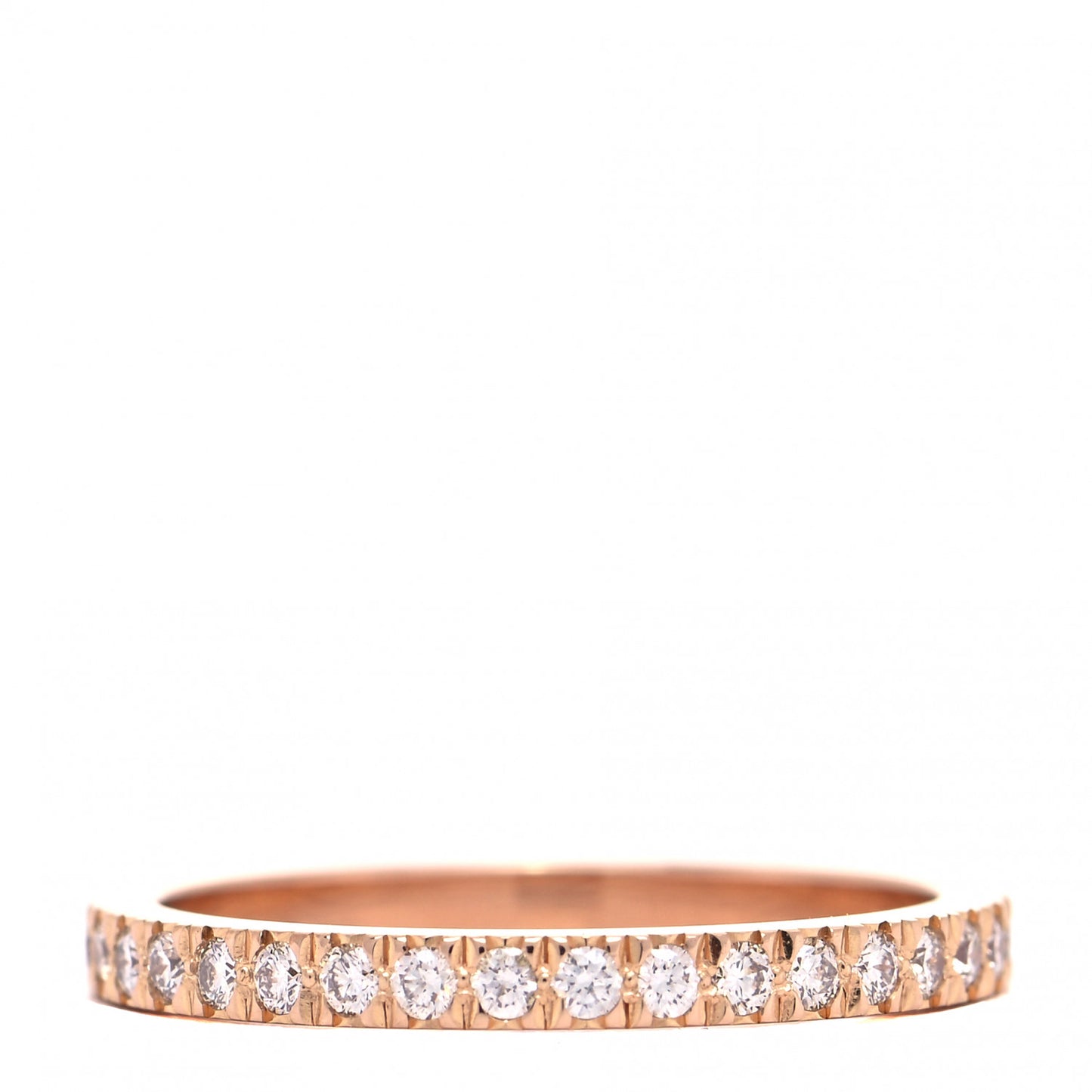 18K Rose Gold Diamond .36ctw Soleste Full Eternity Band Ring 52 6