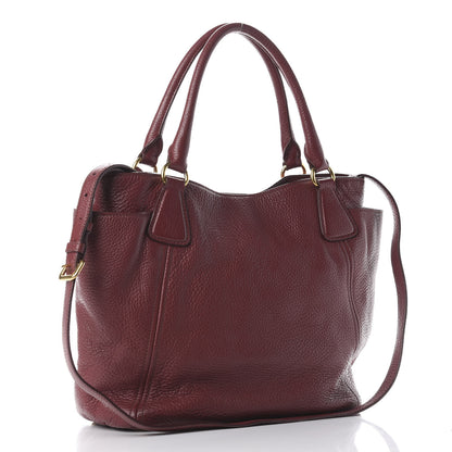 Prada Vitello Daino Side Pocket Tote Rubino 4 of 15