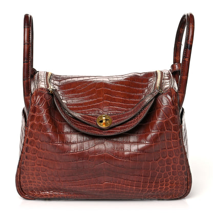Hermes Matte Niloticus Crocodile Lindy 30 Miel 1 of 15