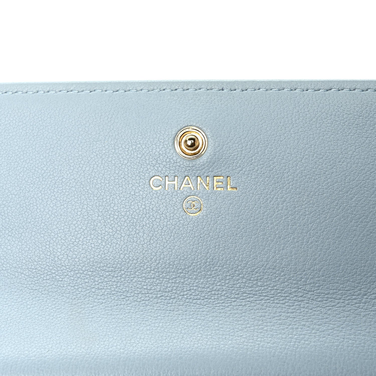 Chanel Lambskin Quilted Chanel 19 Flap Wallet Light Blue 6 of 8