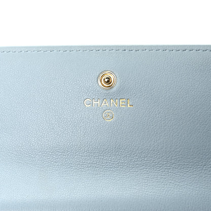 Chanel Lambskin Quilted Chanel 19 Flap Wallet Light Blue 6 of 8
