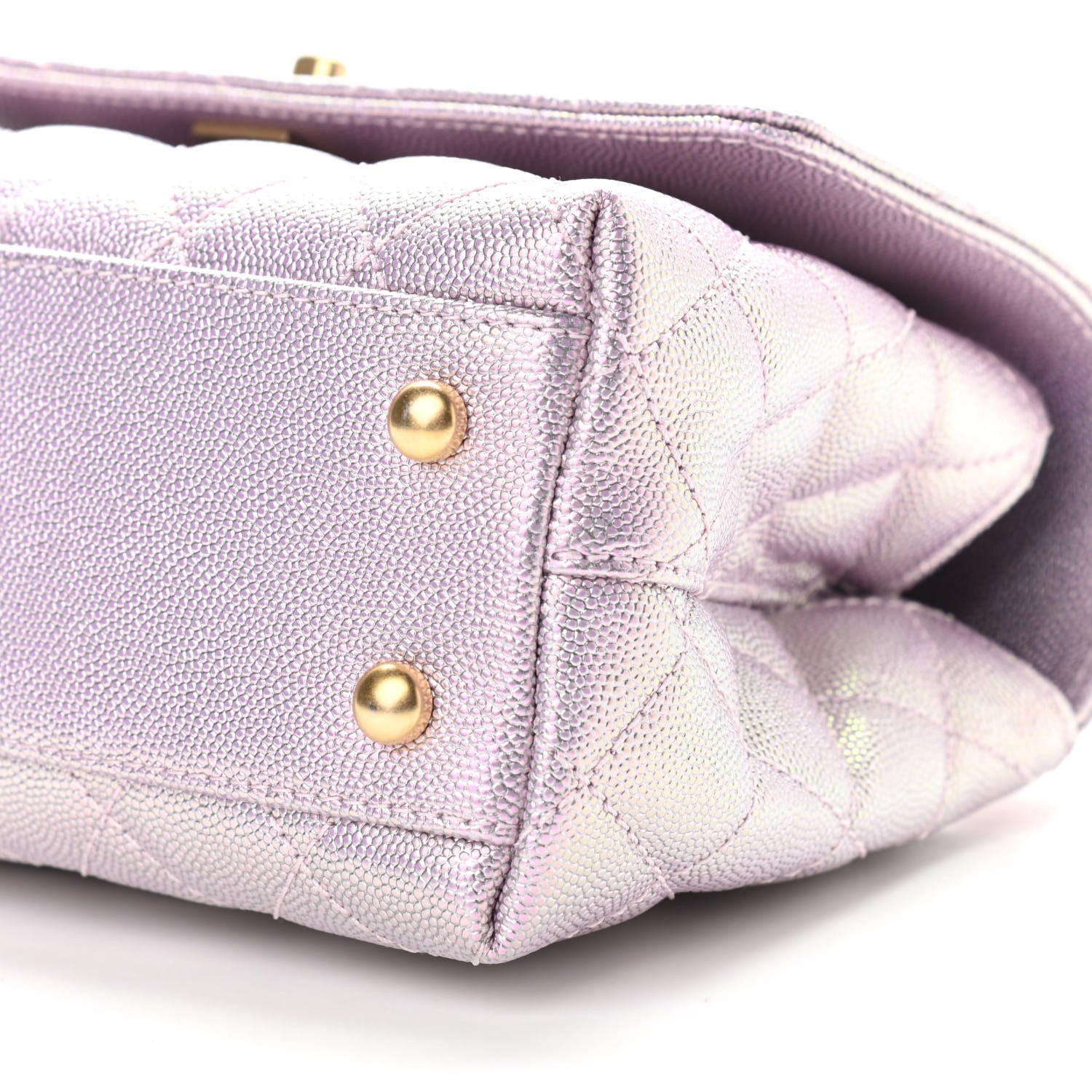 Chanel Iridescent Caviar Quilted Mini Coco Handle Flap Light Pink 9 of 10