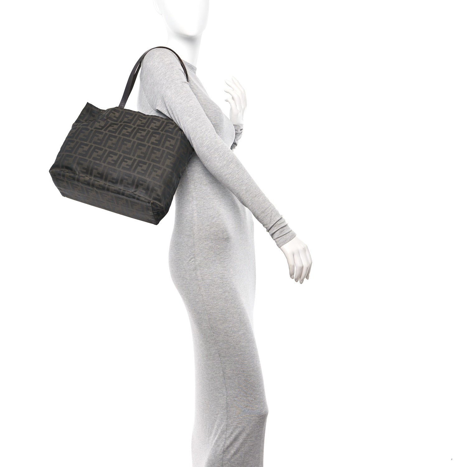 Fendi Zucca Small Tote Tobacco Tobacco 2 of 12