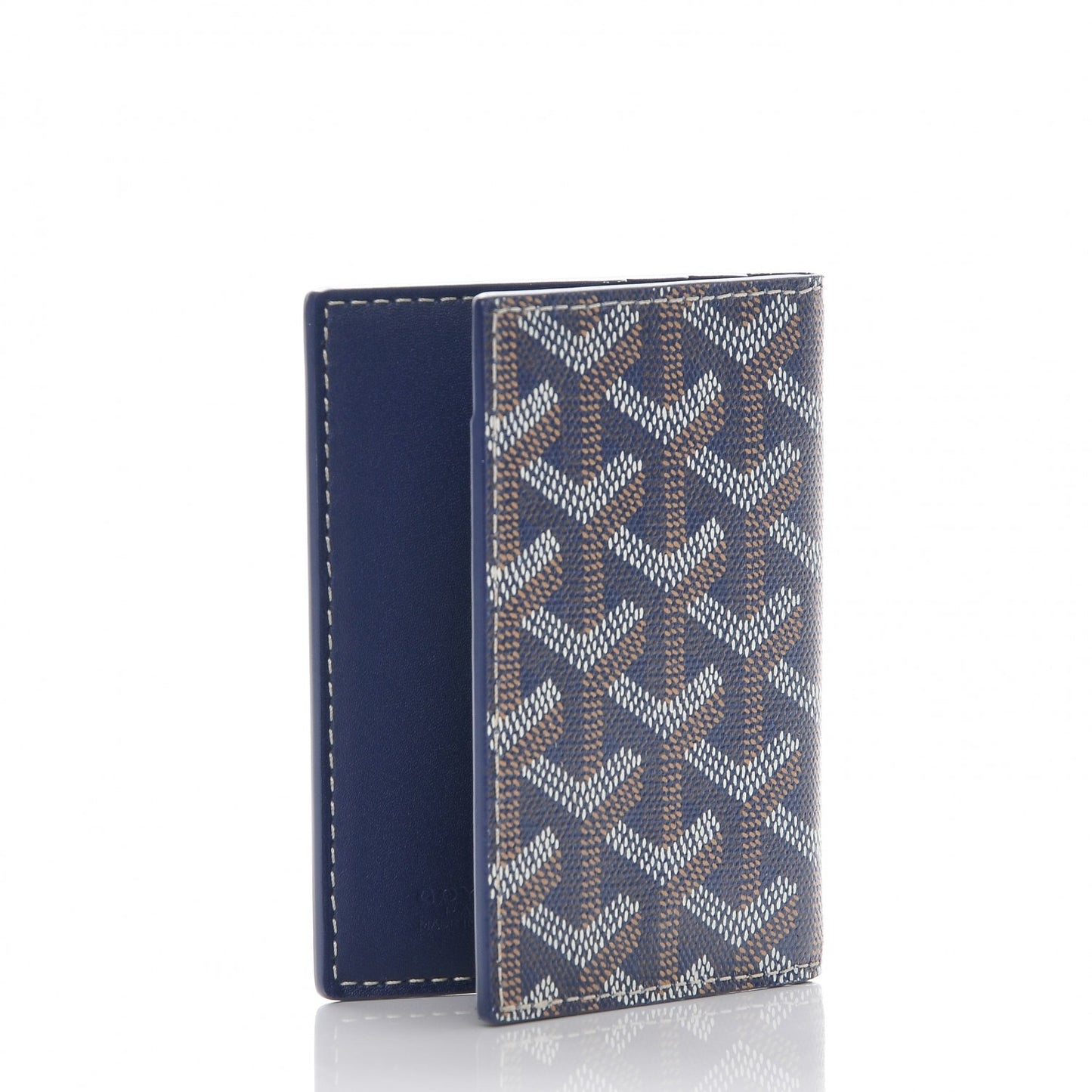Goyardine Saint Marc Folding Card Case Navy