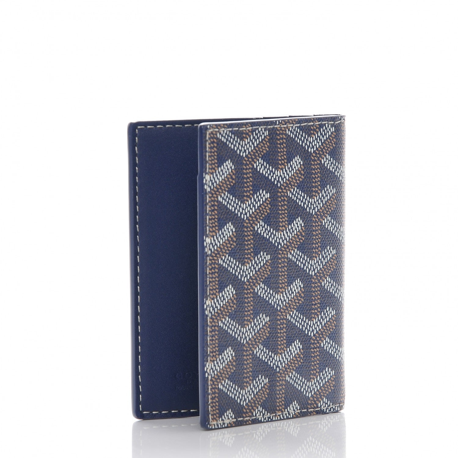 Goyard Goyardine Saint Marc Folding Card Case Navy 3 of 6