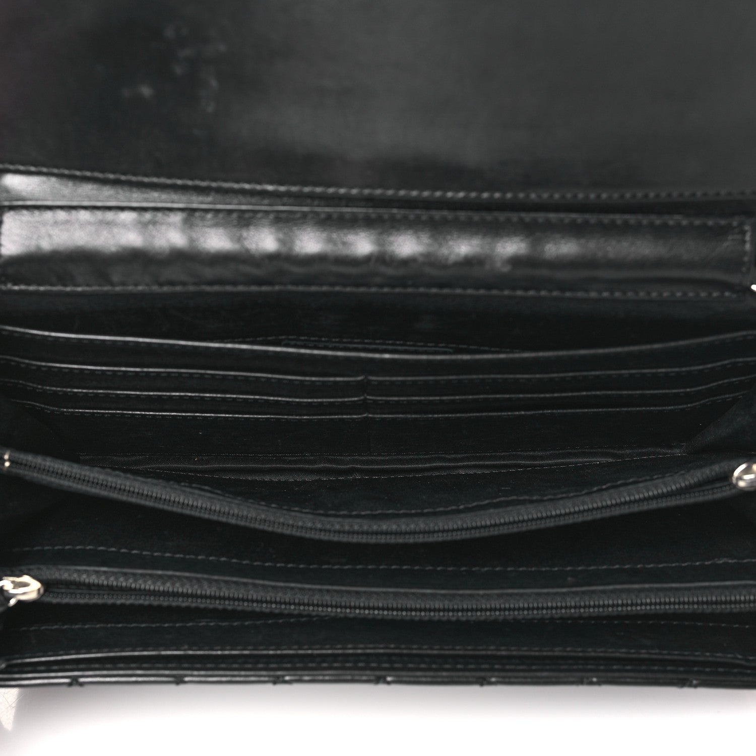 Chanel Lambskin Quilted Clutch with Chain Flap Black 5 of 13