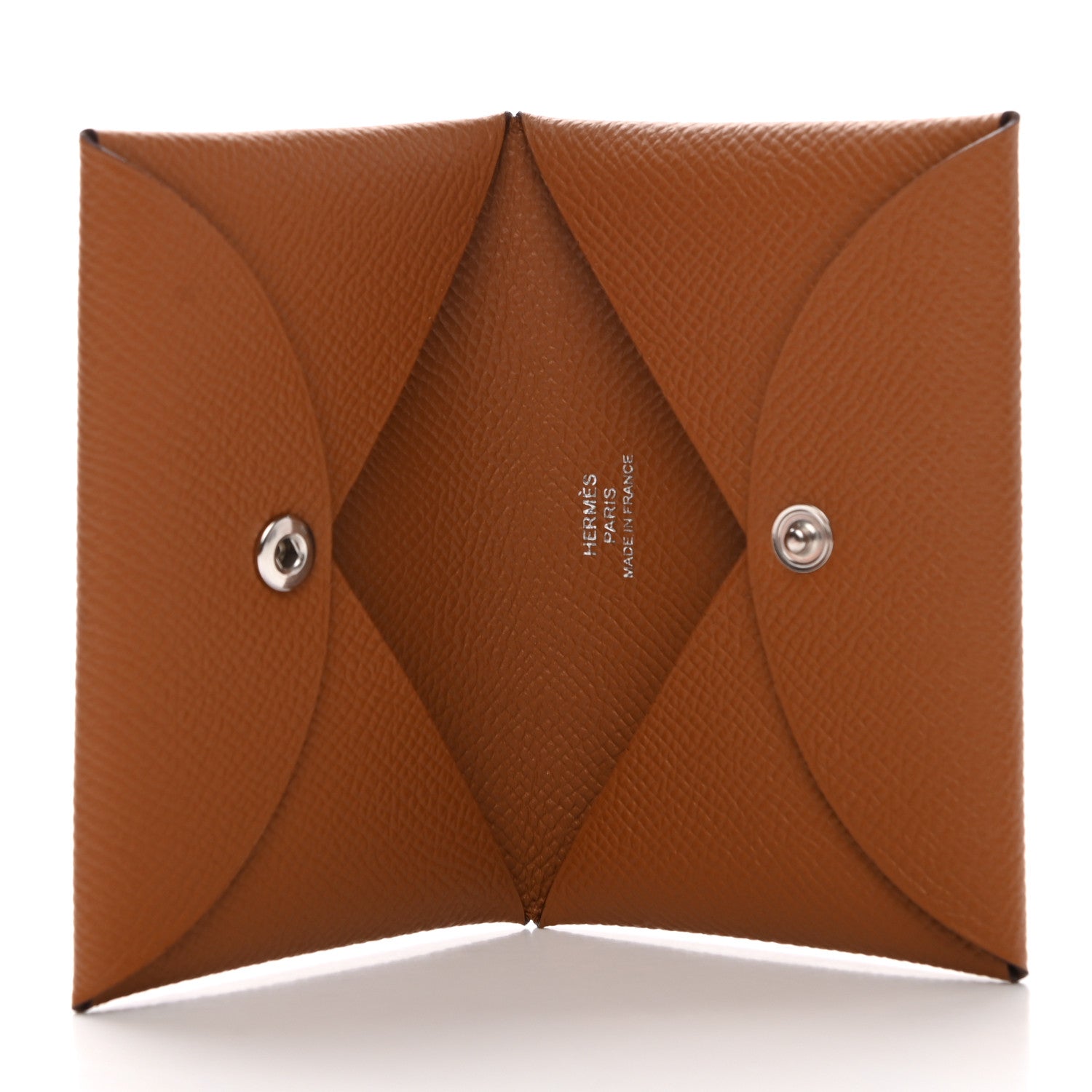Hermes Epsom Calvi Card Case Gold 4 of 7