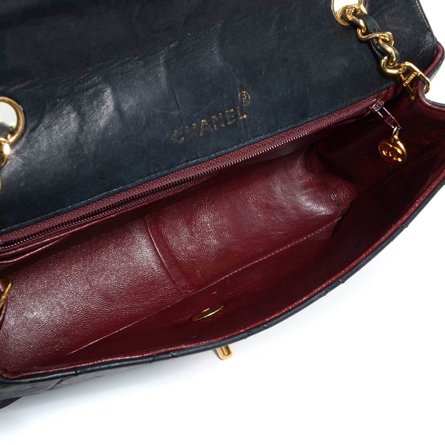 Lambskin Quilted Medium Single Flap Black