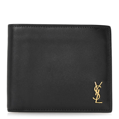 Saint Laurent Shiny Calfskin Tiny Bi-Wallet Black 1 of 8
