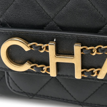 Chanel Calfskin Quilted Enchained Clutch Black 12 of 12