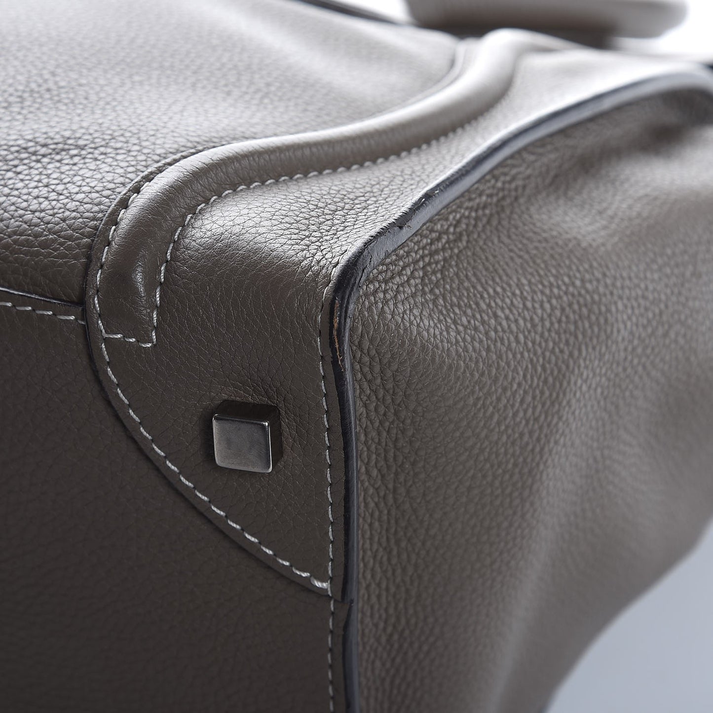 Drummed Calfskin Mini Luggage Souris