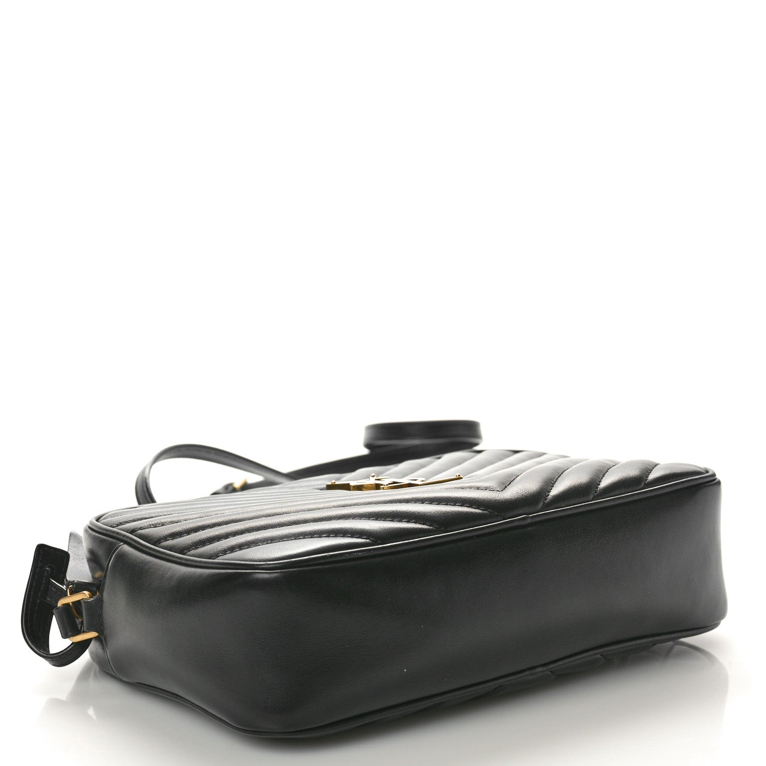 Saint Laurent Calfskin Matelasse Monogram Lou Camera Bag Black 4 of 11