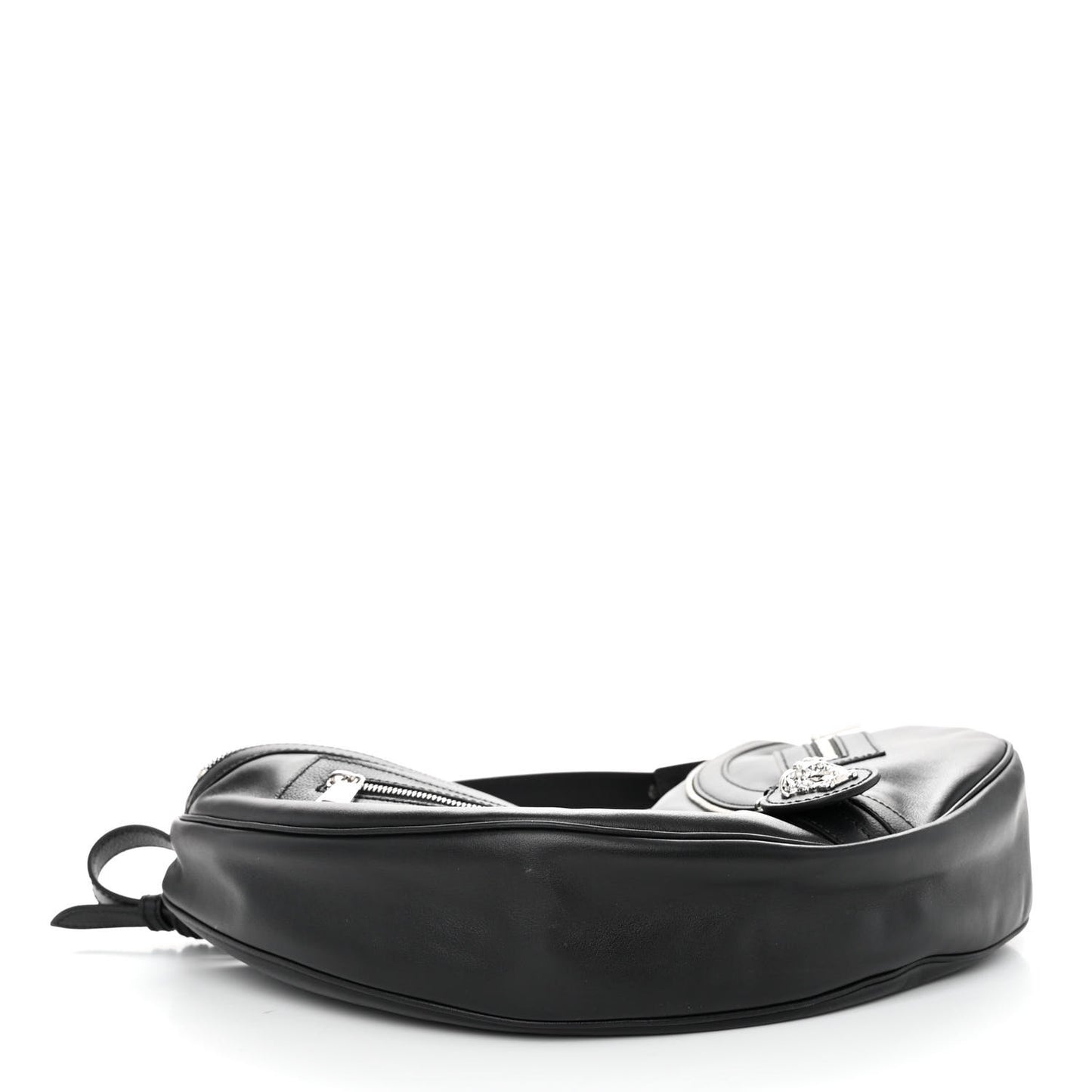 Calfskin Medium Repeat Zip Hobo Black