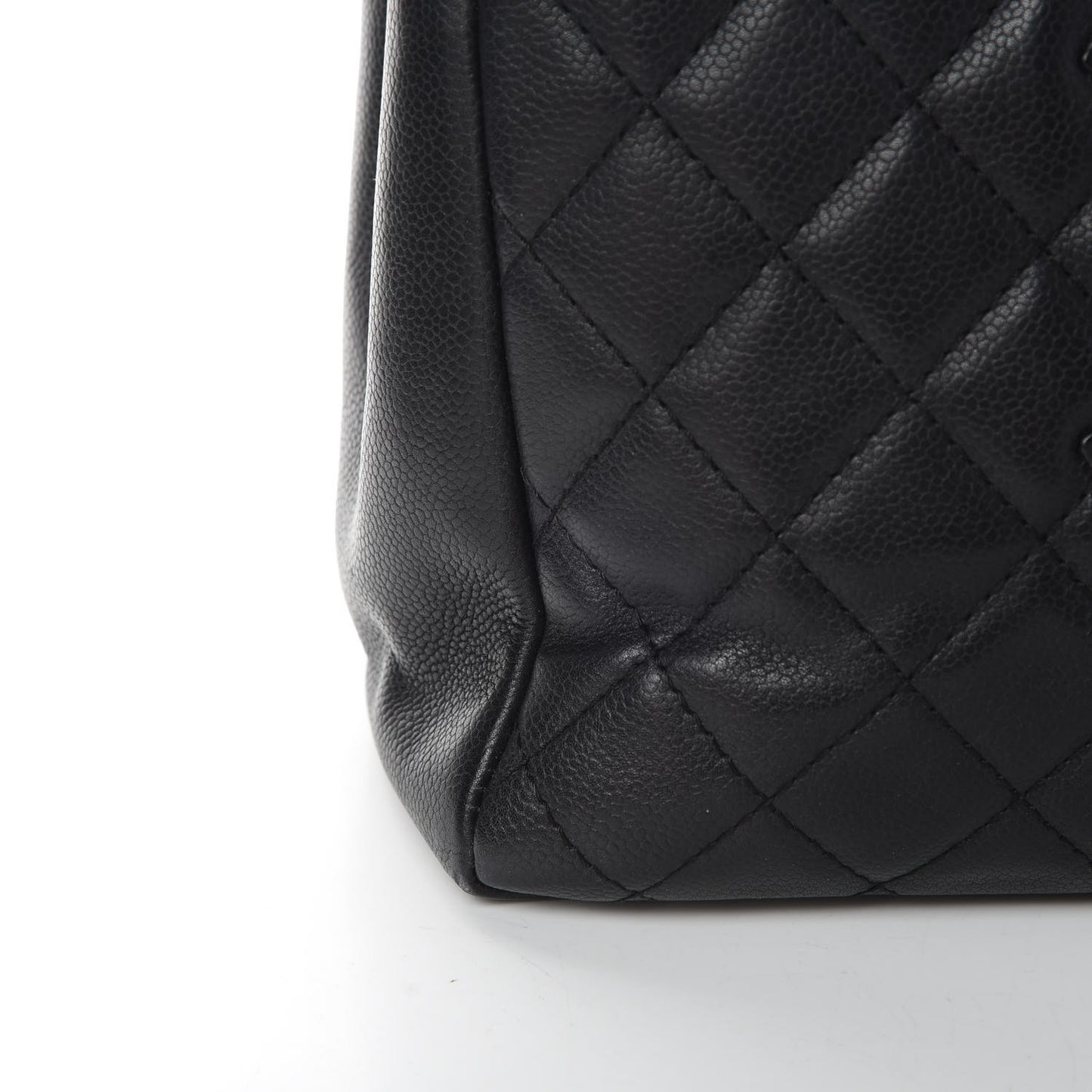 Caviar Quilted Grand Shopping Tote GST Black