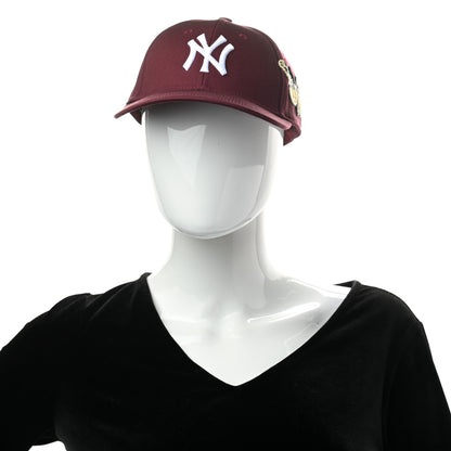Gucci X MLB Cotton NY Yankees Baseball Hat 57-61 Lacquer 2 of 9