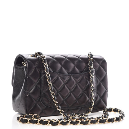 Chanel Lambskin Quilted Mini Rectangular Flap Black 3 of 10