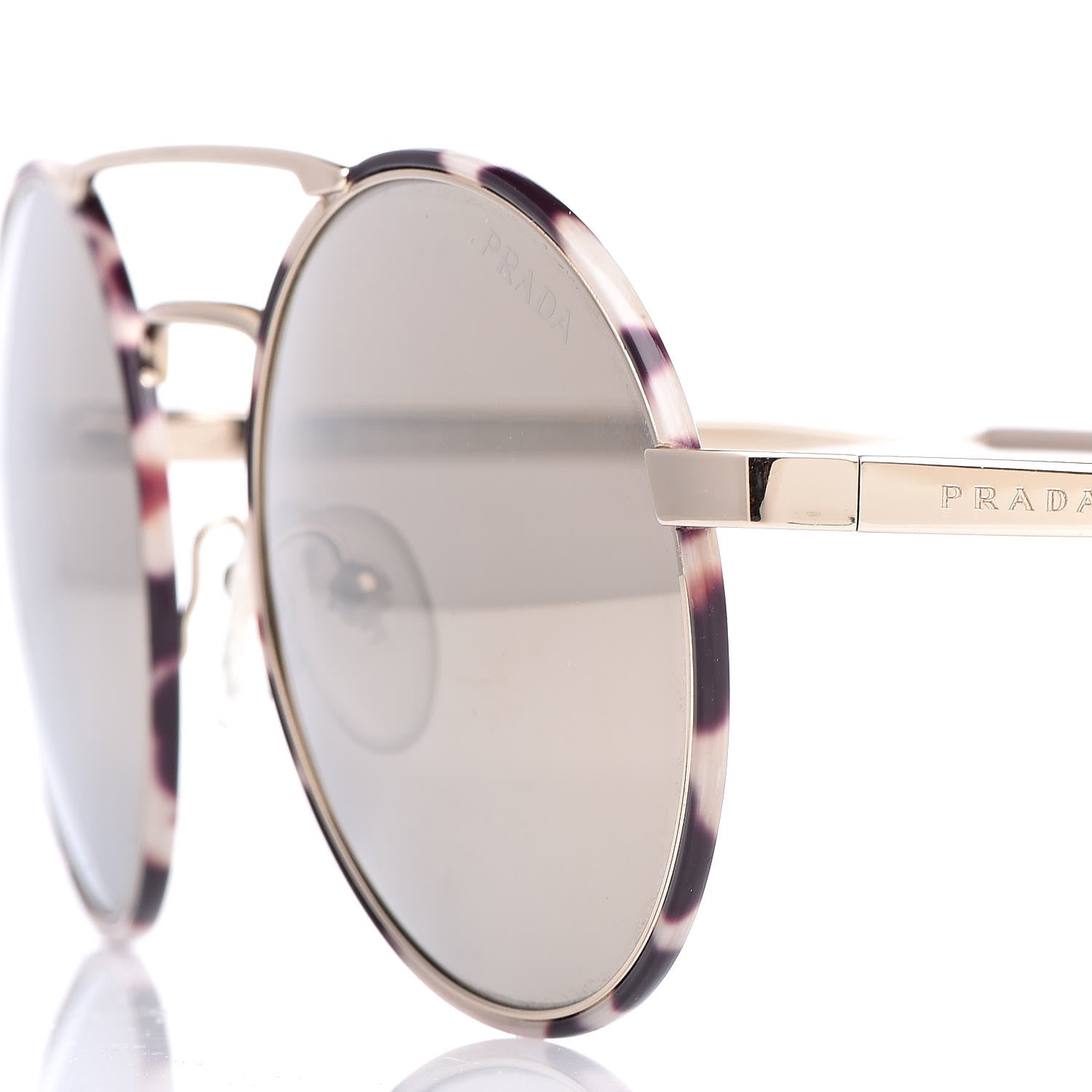 Prada Round Sunglasses SPR 51S Gold 7 of 8