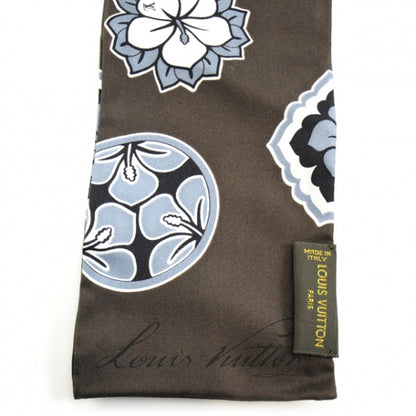 Louis Vuitton Silk Japanese Hibiscus Bandeau Brown 4 of 4