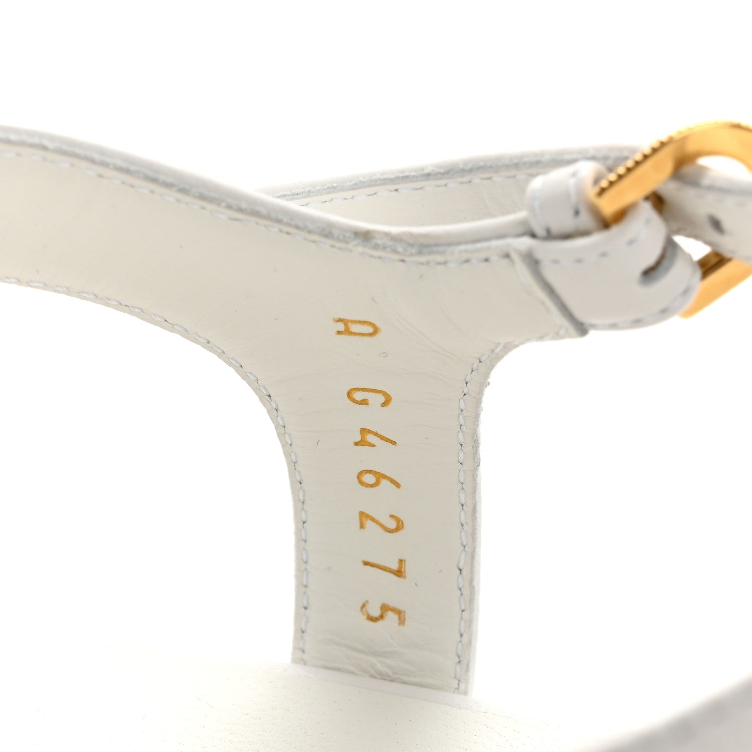 Chanel Lambskin Crystal CC Sandals 37.5 White 9 of 10