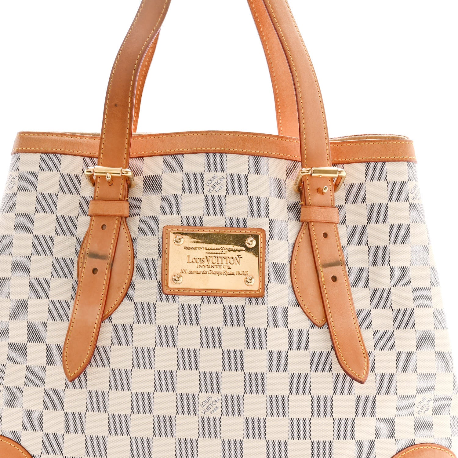 Louis Vuitton Damier Azur Hampstead MM 6 of 13