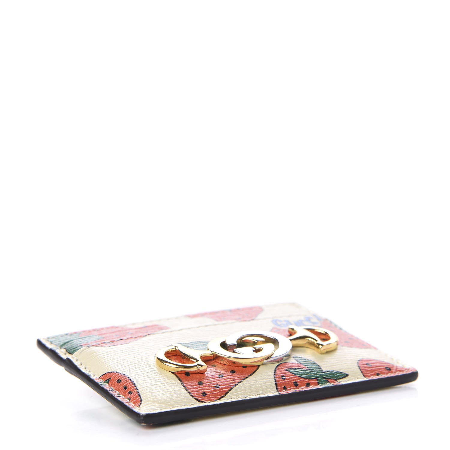 Gucci Calfskin Strawberry Print Zumi Case Case Ivory Red 4 of 6