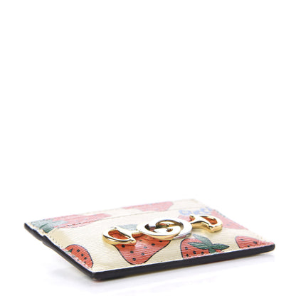Gucci Calfskin Strawberry Print Zumi Case Case Ivory Red 4 of 6