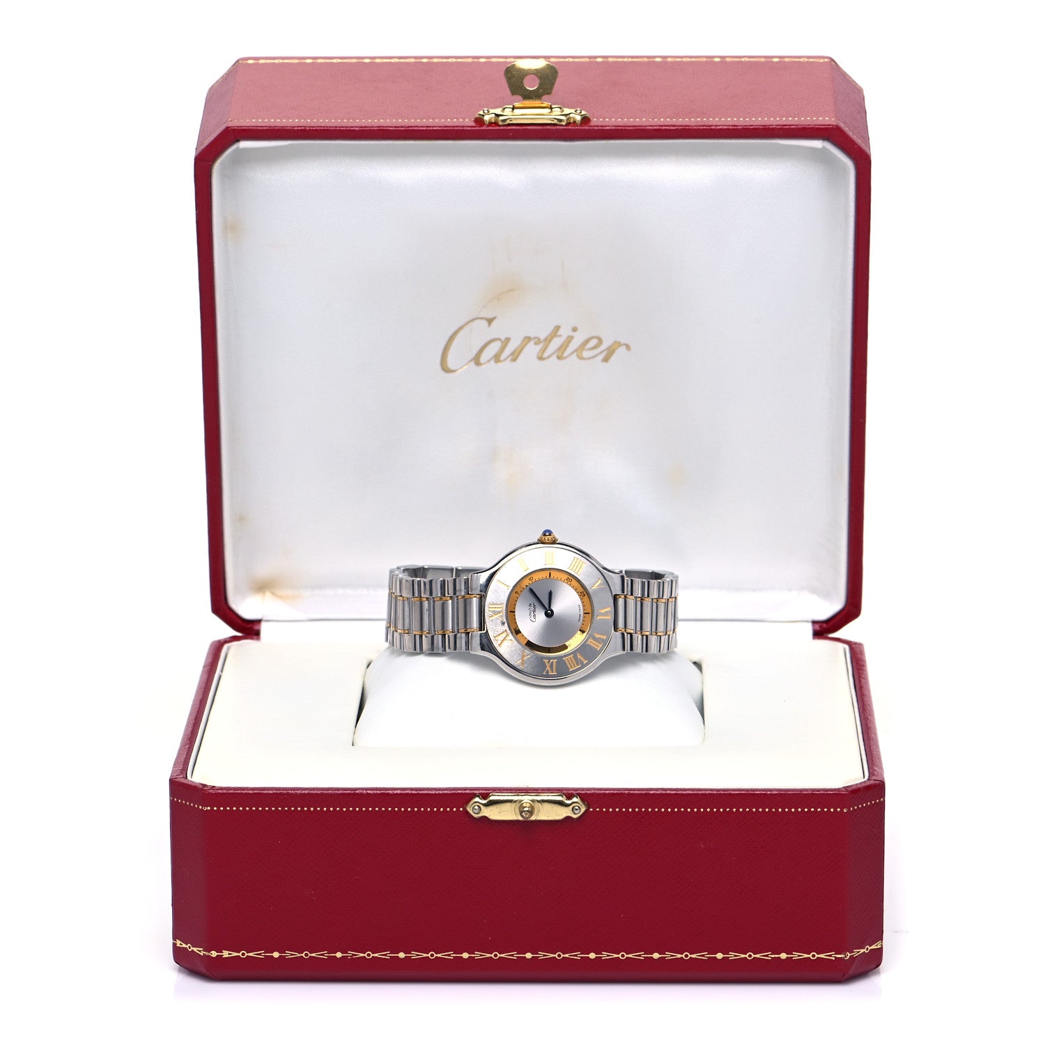 Cartier Stainless Steel 18K Yellow Gold 31mm Must De 21 Quartz Watch 5 of 5