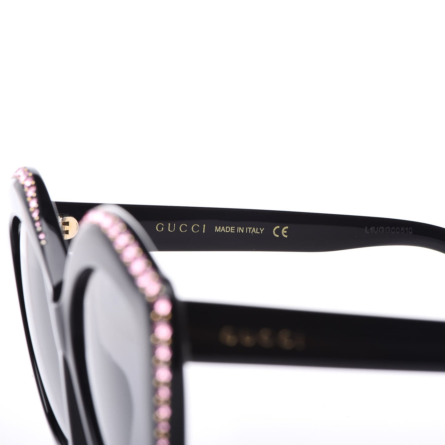 Crystal Cat Eye GG0118S Sunglasses Black