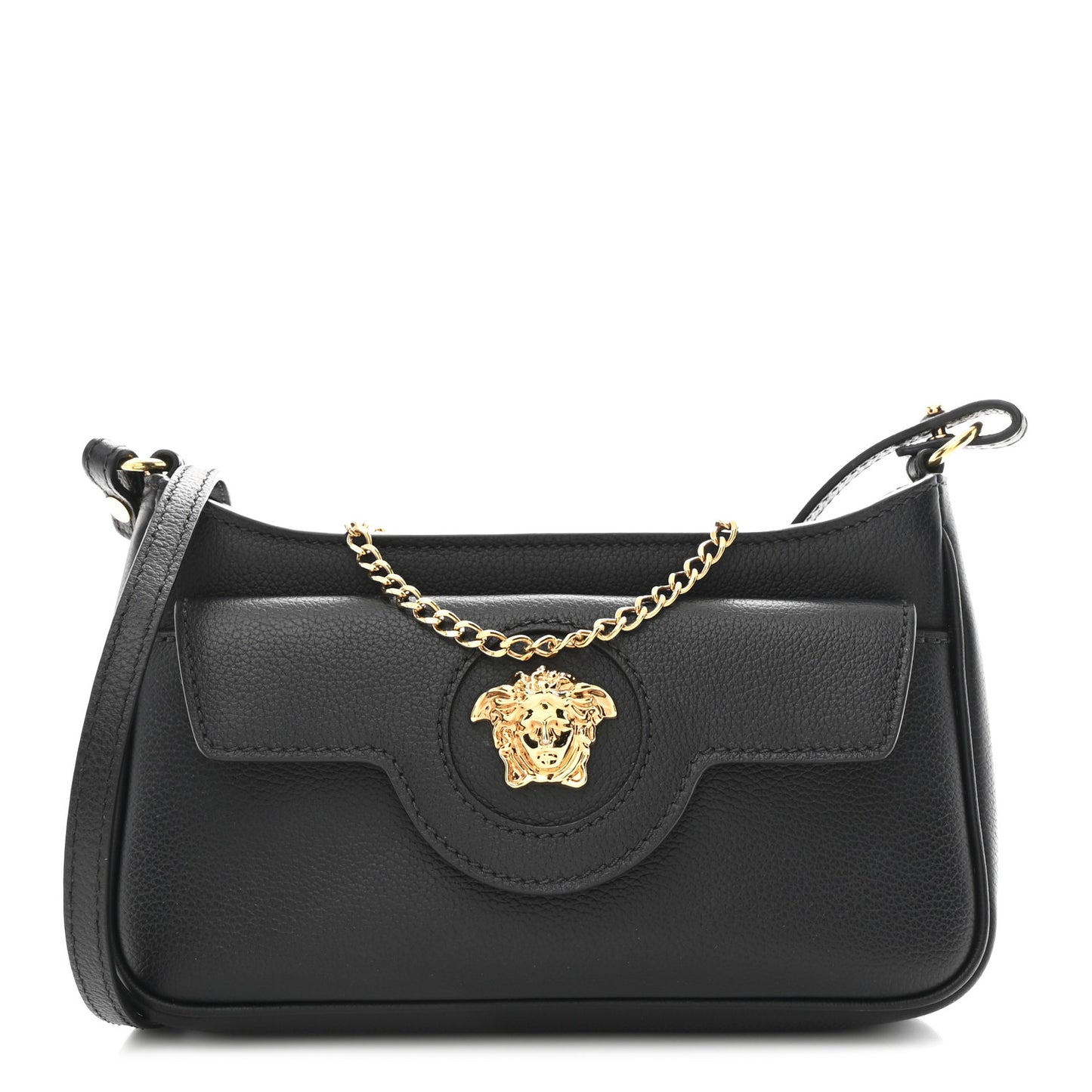 Grained Calfskin La Medusa Mini Bag Black
